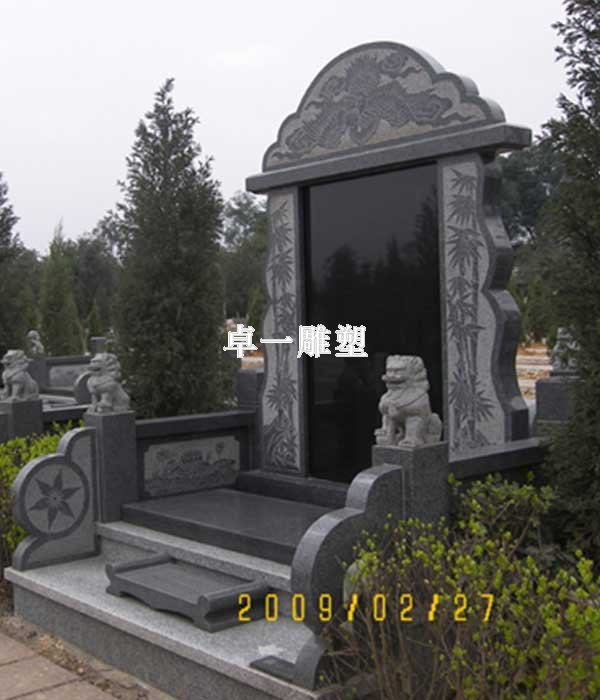 狮子石雕墓碑